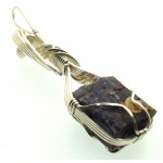 Tanzanite Gemstone Silver Filled Wire Wrapped Pendant 01