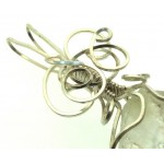 Blue Topaz Silver Filled Wire Wrapped Pendant 12