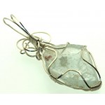 Blue Topaz Silver Filled Wire Wrapped Pendant 12