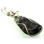 Tourmalated Quartz Sterling Silver Wire Wrapped Pendant 01