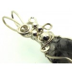 Tourmalated Quartz Sterling Silver Wire Wrapped Pendant 01