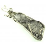 Tourmalated Quartz Sterling Silver Wire Wrapped Pendant 03