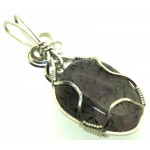 Tourmalated Quartz Sterling Silver Wire Wrapped Pendant 04