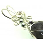 Tourmalated Quartz Sterling Silver Wire Wrapped Pendant 05