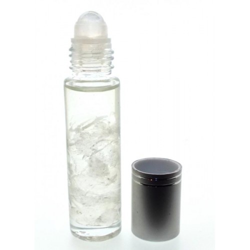 10ml Roll on Bottle Clear Quartz Gemstone Oil